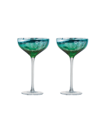 Peacock Champagne Saucers