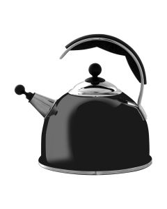 AGA Stainless Steel Whistling Kettle Gloss Black