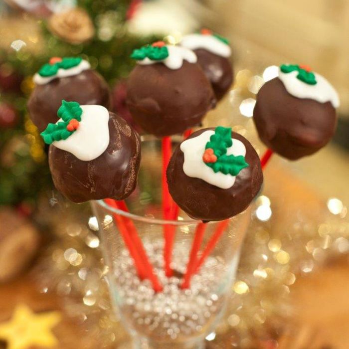 Festive Chocolate Coated Spicy Ginger Cake Pops