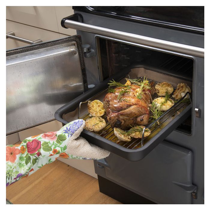 Fits on runners' baking tray for use with Aga range cookers 'full oven'  size